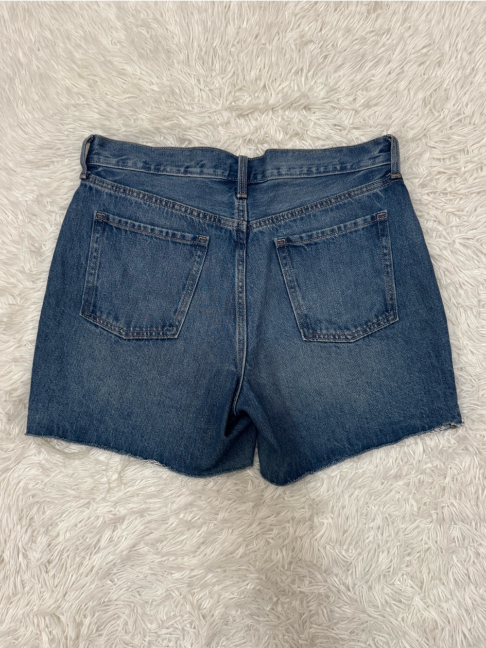 Old Navy Dark Blue Distressed Jean Shorts - Picture 6 of 6